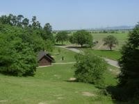 Feldherrnhügel bei der Grillhütte Blick in den Odenwald